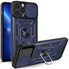 For iPhone 14 Plus Sliding Camera Cover Design TPU+PC Phone Case  (Blue) - 1