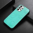 For Samsung Galaxy A73 5G Sunflower Pattern PU+TPU+PC Shockproof Phone Case(Baby Blue) - 1
