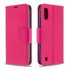 For Xiaomi Redmi K30 Litchi Texture Pure Color Horizontal Flip PU Leather Case with Holder & Card Slots & Wallet & Lanyard(Rose Red) - 1