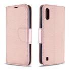 For Xiaomi Redmi K30 Litchi Texture Pure Color Horizontal Flip PU Leather Case with Holder & Card Slots & Wallet & Lanyard(Rose Gold) - 1