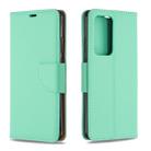 For Huawei P40 Pro Litchi Texture Pure Color Horizontal Flip PU Leather Case with Holder & Card Slots & Wallet & Lanyard(Green) - 1