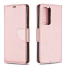 For Huawei P40 Pro Litchi Texture Pure Color Horizontal Flip PU Leather Case with Holder & Card Slots & Wallet & Lanyard(Rose Gold) - 1