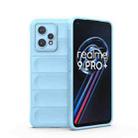 For OPPO Realme 9 Pro+ Magic Shield TPU + Flannel Phone Case(Light Blue) - 1