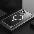 For iPhone 13 Pro Max Transparent MagSafe Magnetic Phone Case with Lens Film (Black) - 1