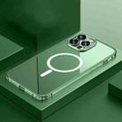 For iPhone 13 Pro Transparent MagSafe Magnetic Phone Case with Lens Film (Dark Green) - 1