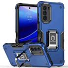 For Motorola Moto G52 Ring Holder Non-slip Armor Phone Case(Blue) - 1