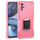 For Motorola Moto G22 5G Ring Holder Non-slip Armor Phone Case(Pink) - 1