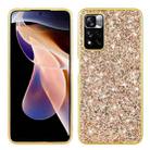 For Xiaomi Redmi Note 11S/Redmi Note 11 4G 6.5inch Global  Glitter Powder Shockproof TPU Phone Case(Gold) - 1