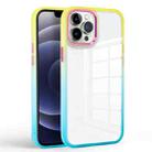 For iPhone 12 Pro Max Colorful Gradient Phone Case(Yellow + Light Green) - 1