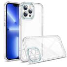 For iPhone 13 Transparent Acrylic Space Phone Case(Cyan) - 1