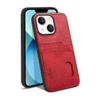 For iPhone 13 KSQ Calf Texture All-inclusive PU Phone Case(Red) - 1