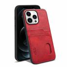 For iPhone 13 Pro Max KSQ Calf Texture All-inclusive PU Phone Case (Red) - 1