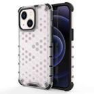 For iPhone 14 Shockproof Honeycomb PC + TPU Phone Case (White) - 1