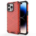 For iPhone 14 Pro Shockproof Honeycomb PC + TPU Phone Case (Red) - 1