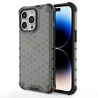 For iPhone 14 Pro Shockproof Honeycomb PC + TPU Phone Case (Black) - 1