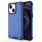 For iPhone 14 Plus Shockproof Honeycomb PC + TPU Phone Case  (Blue) - 1