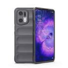 For OPPO Find X5 Pro Magic Shield TPU + Flannel Phone Case(Dark Grey) - 1