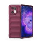 For OPPO Find X5 Pro Magic Shield TPU + Flannel Phone Case(Wine Red) - 1