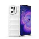 For OPPO Find X5 Pro Magic Shield TPU + Flannel Phone Case(White) - 1