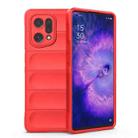 For OPPO Find X5 Magic Shield TPU + Flannel Phone Case(Red) - 1