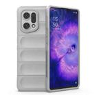 For OPPO Find X5 Magic Shield TPU + Flannel Phone Case(Grey) - 1