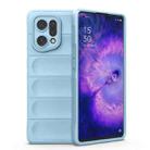 For OPPO Find X5 Magic Shield TPU + Flannel Phone Case(Light Blue) - 1