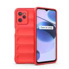 For OPPO Realme C35 Magic Shield TPU + Flannel Phone Case(Red) - 1