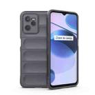 For OPPO Realme C35 Magic Shield TPU + Flannel Phone Case(Dark Grey) - 1