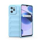 For OPPO Realme C35 Magic Shield TPU + Flannel Phone Case(Light Blue) - 1