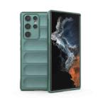 For Samsung Galaxy S22 Ultra 5G Magic Shield TPU + Flannel Phone Case(Dark Green) - 1