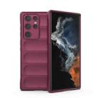 For Samsung Galaxy S22 Ultra 5G Magic Shield TPU + Flannel Phone Case(Wine Red) - 1