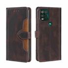 For Motorola Moto G Stylus 2022 Stitching Skin Feel Magnetic Buckle Horizontal Flip PU Leather Case(Brown) - 1