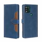 For Motorola Moto G Stylus 2022 Stitching Skin Feel Magnetic Buckle Horizontal Flip PU Leather Case(Blue) - 1