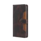 For Google Pixel 7 5G Stitching Skin Feel Magnetic Buckle Horizontal Flip PU Leather Case(Brown) - 2