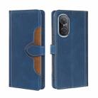 For Huawei Nova 9 SE Stitching Skin Feel Magnetic Buckle Horizontal Flip PU Leather Case(Blue) - 1