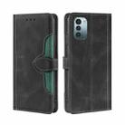 For Nokia G21/G11 Stitching Skin Feel Magnetic Buckle Horizontal Flip PU Leather Case(Black) - 1