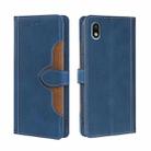 For Sony Xperia Ace III Stitching Skin Feel Magnetic Buckle Horizontal Flip PU Leather Case(Blue) - 1