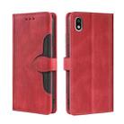 For Sony Xperia Ace III Stitching Skin Feel Magnetic Buckle Horizontal Flip PU Leather Case(Red) - 1