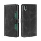 For Sony Xperia Ace III Stitching Skin Feel Magnetic Buckle Horizontal Flip PU Leather Case(Black) - 1