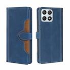 For Honor X30i Stitching Skin Feel Magnetic Buckle Horizontal Flip PU Leather Case(Blue) - 1