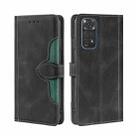 For Xiaomi Redmi Note 11 4G Global/Redmi Note 11S Stitching Skin Feel Magnetic Buckle Horizontal Flip PU Leather Case(Black) - 1