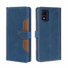 For Alcatel 1B 2022 Stitching Skin Feel Magnetic Buckle Horizontal Flip PU Leather Case(Blue) - 1