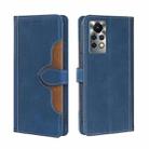 For Infinix Hot 11S/X6812 Stitching Skin Feel Magnetic Buckle Horizontal Flip PU Leather Case(Blue) - 1