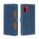 For Ulefone Note 12P Stitching Skin Feel Magnetic Buckle Horizontal Flip PU Leather Case(Blue) - 1