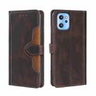 For UMIDIGI A13/A13 Pro/A13S Stitching Skin Feel Magnetic Buckle Horizontal Flip PU Leather Case(Brown) - 1