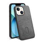 For iPhone 13 KSQ Calf Texture All-inclusive PU Phone Case(Grey) - 1