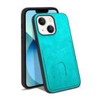 For iPhone 13 KSQ Calf Texture All-inclusive PU Phone Case(Green) - 1