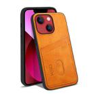 For iPhone 13 mini KSQ Calf Texture All-inclusive PU Phone Case (Orange) - 1