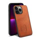 For iPhone 13 Pro KSQ Calf Texture All-inclusive PU Phone Case (Brown) - 1