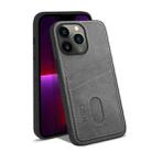 For iPhone 13 Pro KSQ Calf Texture All-inclusive PU Phone Case (Grey) - 1